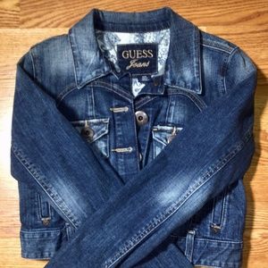 Guess vintage style crop denim jacket size M